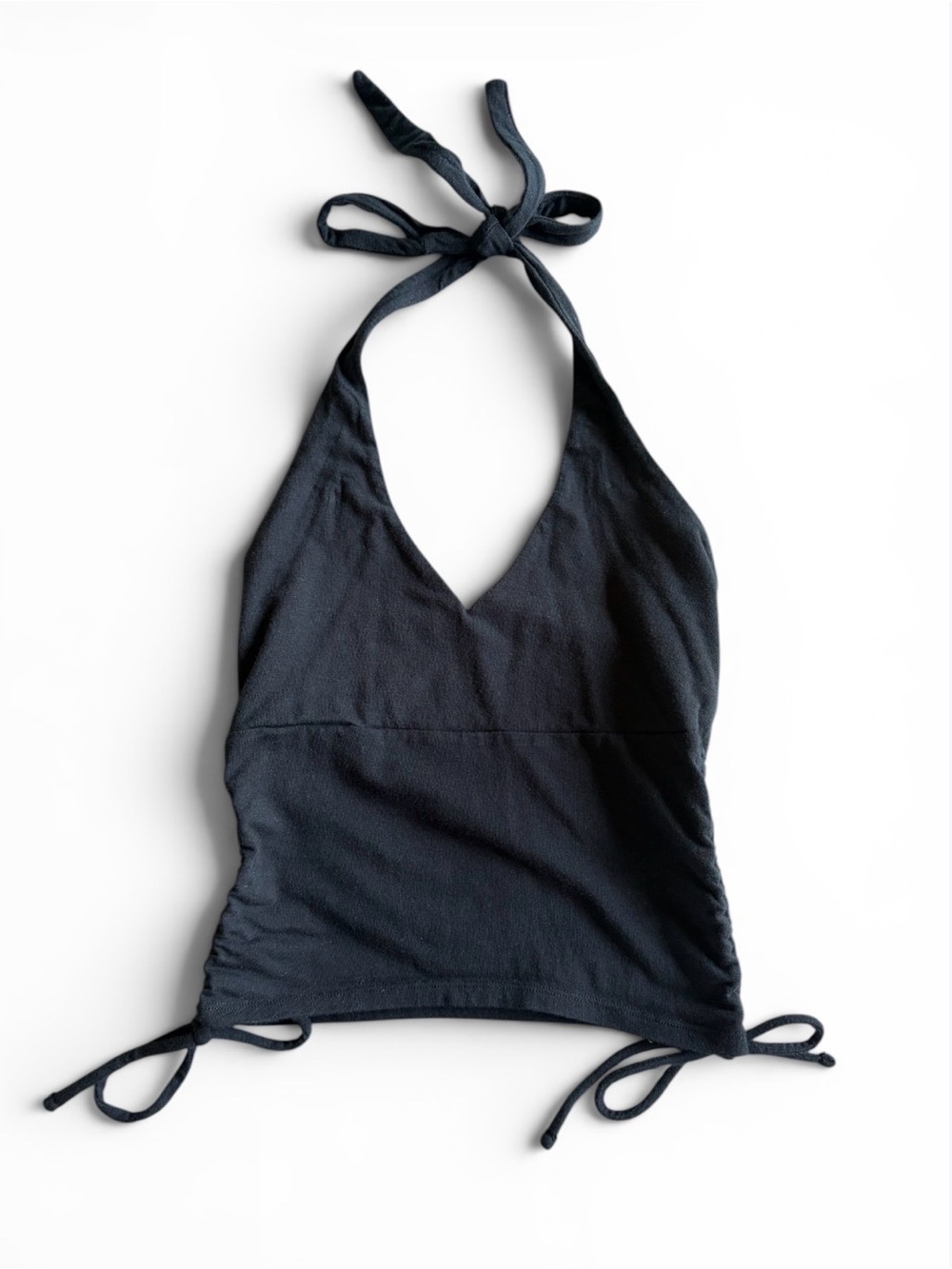 Hollister Black Ruched Halter Top Size S